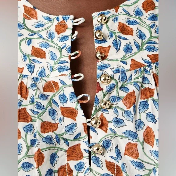 J.Crew Shirred popover top in rosewood floral CI523 - Picture 3 of 10